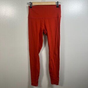 Lululemon Athletic Leggings Size 6 Orange Yoga Workout Gym Active Athleisure